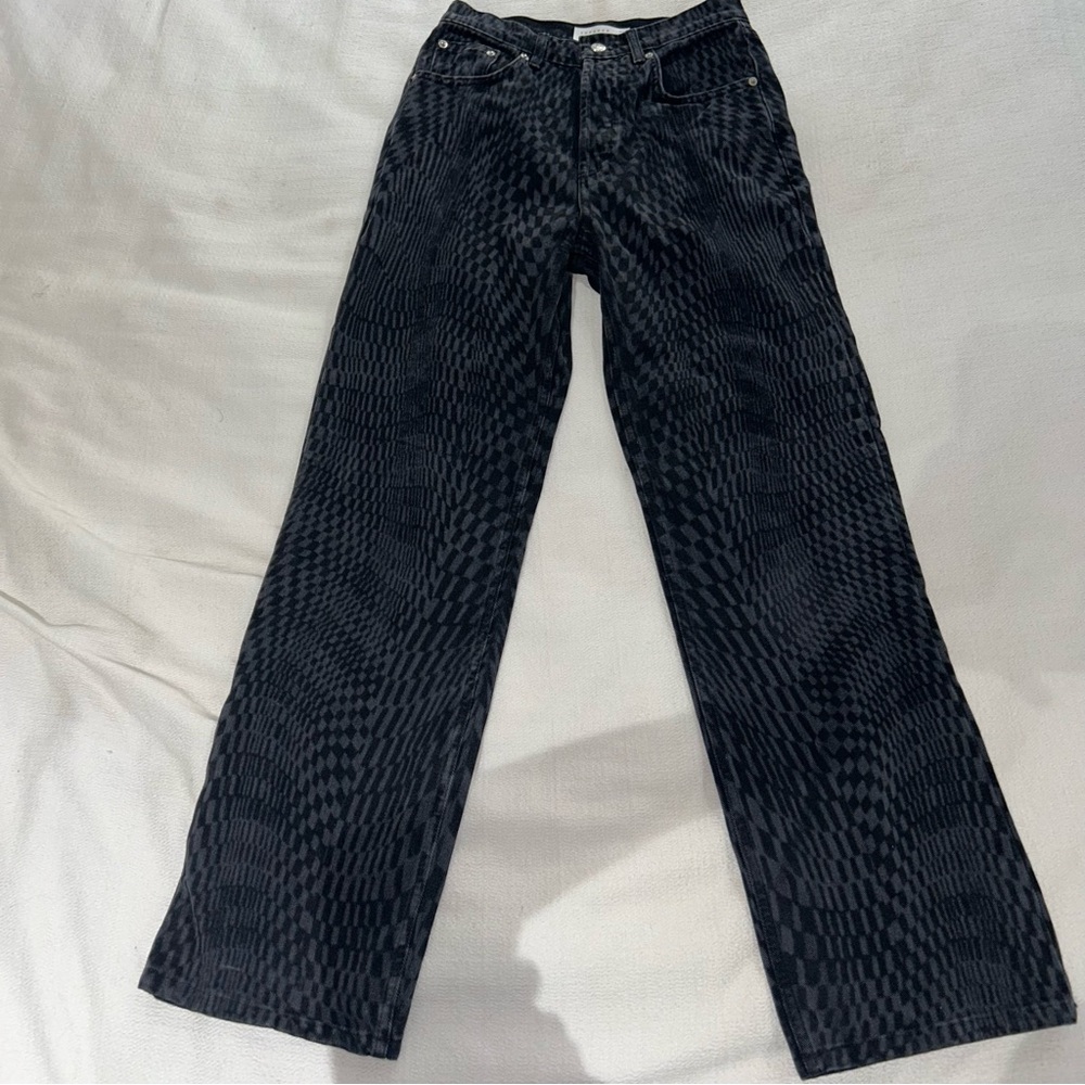 Topshop - black patterned jeans